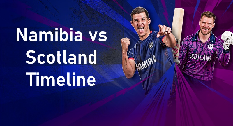 Namibia vs Scotland Timeline