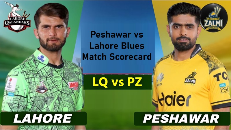 Peshawar vs Lahore Blues Match Scorecard | Full Stats, Highlights & Analysis